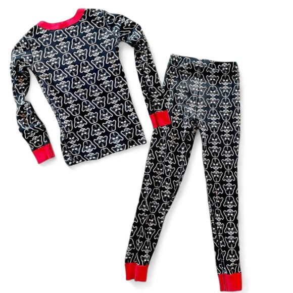 Hanna Andersson Star Wars Darth Vader Pajama Set Black Red Allover Print 8 130cm - Picture 5 of 5